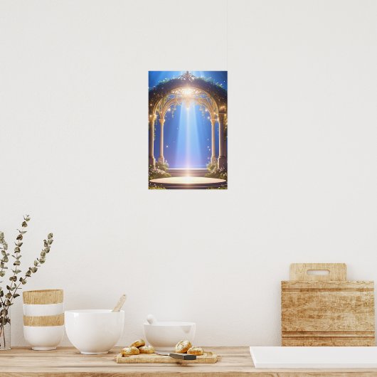 Divine Light Forest Archway Poster (Keuken)