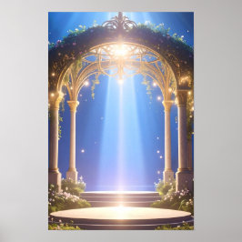 Divine Light Forest Archway Poster