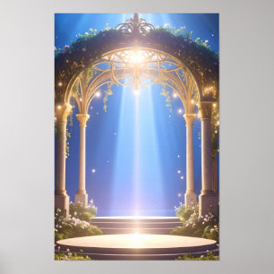 Divine Light Forest Archway Poster