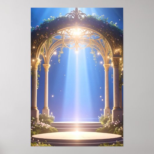 Divine Light Forest Archway Poster (Voorkant)