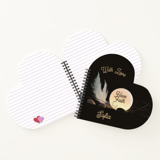 Divine Light & Spiritual Connection Heart Notebook Notitieboek (Binnen)