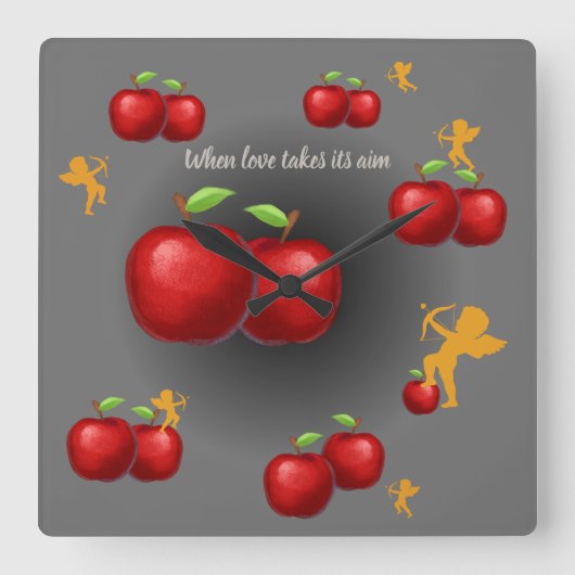 Divine Love Vierkante Klok (Voorkant)