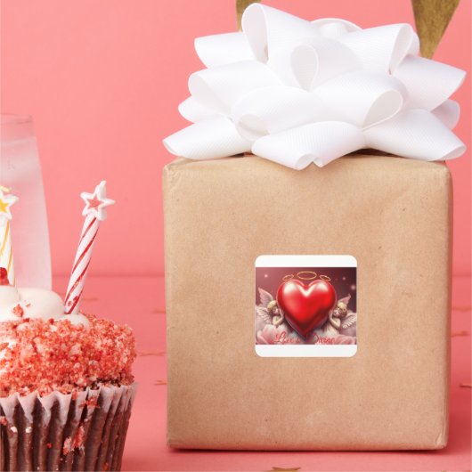 Divine Love Vierkante Sticker (Feest)