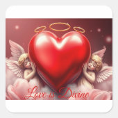 Divine Love Vierkante Sticker (Voorkant)
