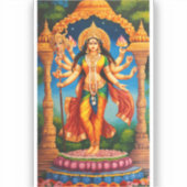 Divine Maa Durga Mandap: met de hand getekend mees Sticker (Voorkant)