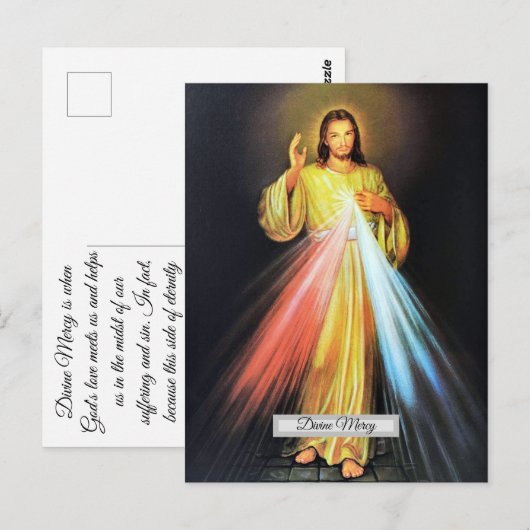 Divine Mercy Briefkaart (Voorkant / Achterkant)