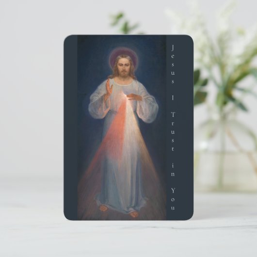 Divine Mercy by Kazimierowski Eugene Bedankkaart (Staand voorkant)