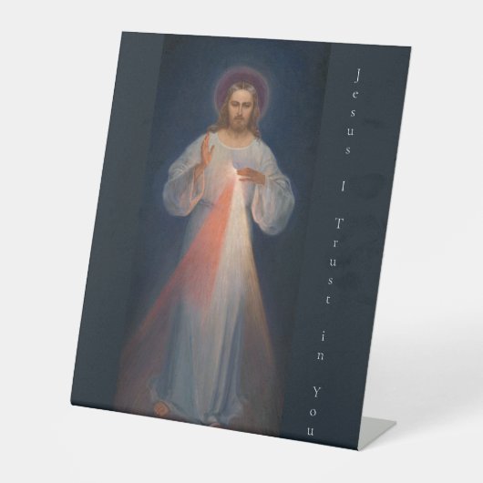 Divine Mercy by Kazimierowski Eugene Reclamebord Met Voetstuk (Voorkant)