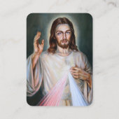 Divine Mercy Catholic Funeral Black Prayer Card Visitekaartje (Achterkant)