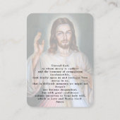 Divine Mercy Catholic Jesus Funeral Prayer Card Visitekaartje (Achterkant)