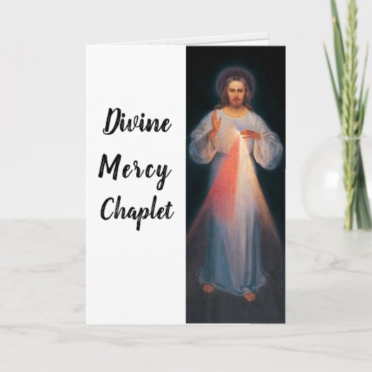 Divine Mercy Chaplet Gevouwen Wenskaart Kaart (Voorkant)