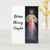 Divine Mercy Chaplet Gevouwen Wenskaart Kaart (Gele Bloem)