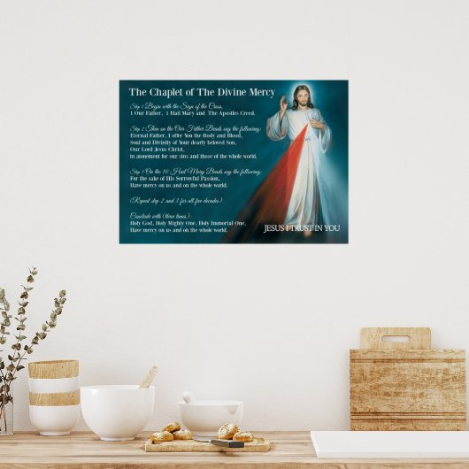 Divine Mercy Chaplet Poster (Keuken)