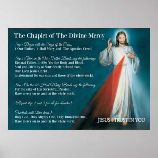 Divine Mercy Chaplet Poster (Voorkant)