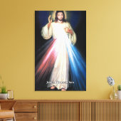 Divine Mercy Devotional Afbeelding. Canvas Afdruk (Insitu (Woonkamer))