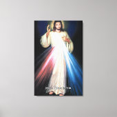 Divine Mercy Devotional Afbeelding. Canvas Afdruk (Voorkant)