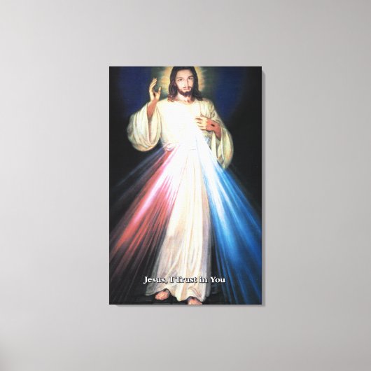 Divine Mercy Devotional Afbeelding. Canvas Afdruk (Voorkant)