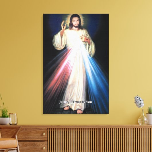 Divine Mercy Devotional Afbeelding. Canvas Afdruk (Insitu (Woonkamer))