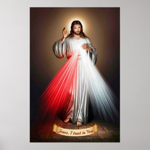 Divine Mercy Devotional Afbeelding. Poster