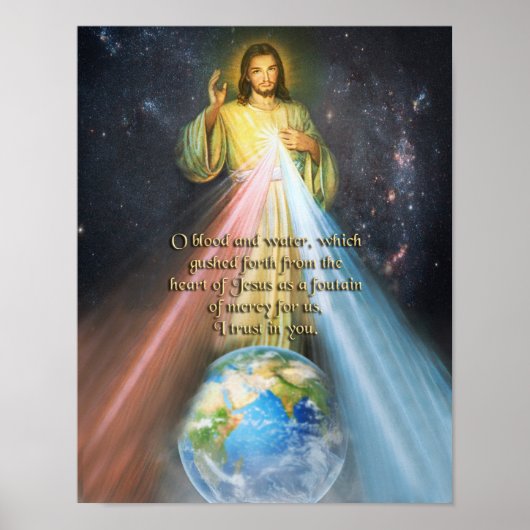 Divine Mercy Devotional Afbeelding. Poster (Voorkant)
