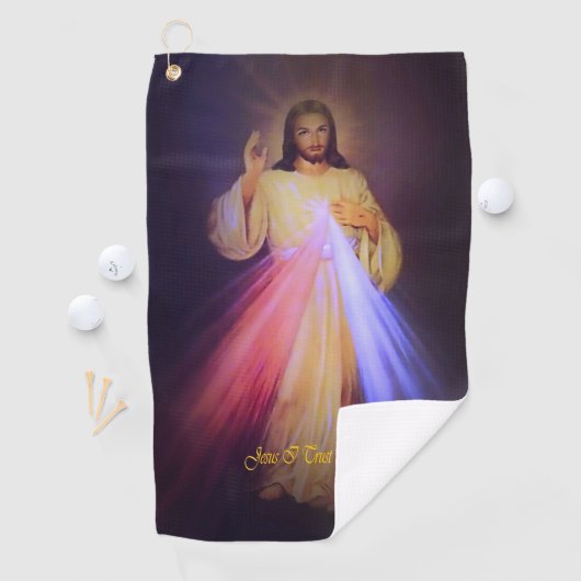 Divine Mercy Gold Golfhanddoek (Insitu)