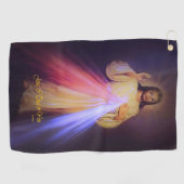 Divine Mercy Gold Golfhanddoek (Horizontaal)