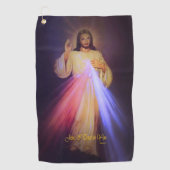 Divine Mercy Gold Golfhanddoek (Voorkant)