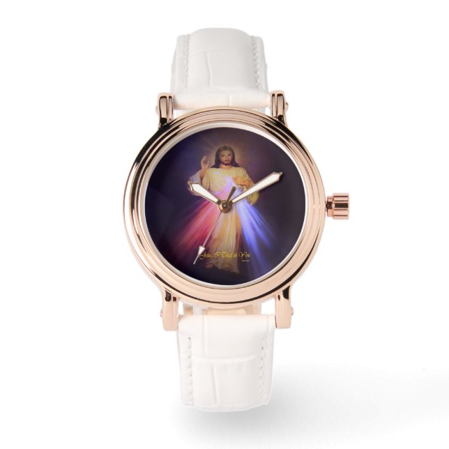 Divine Mercy Gold Horloge (Voorkant)
