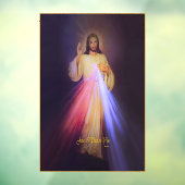 Divine Mercy Gold Raamsticker (Vel 3)