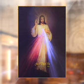 Divine Mercy Gold Raamsticker (Vel 2)