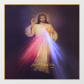 Divine Mercy Gold Raamsticker (Vel)