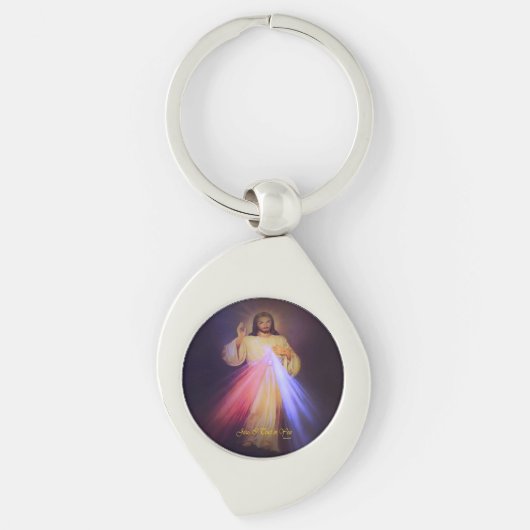 Divine Mercy Gold Sleutelhanger (Voorkant)