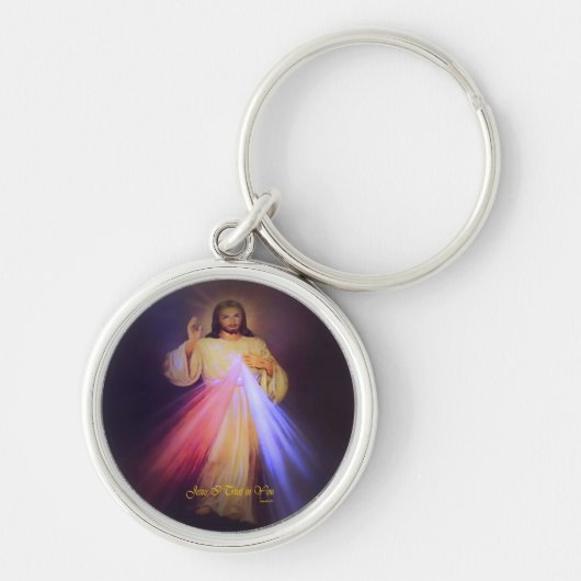 Divine Mercy Gold Sleutelhanger (Voorkant)
