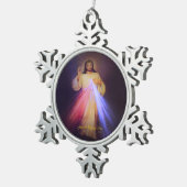 Divine Mercy Gold Tin Sneeuwvlok Ornament (Rechts)