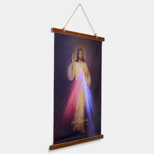 Divine Mercy Hangend Wandkleed (Gebogen)