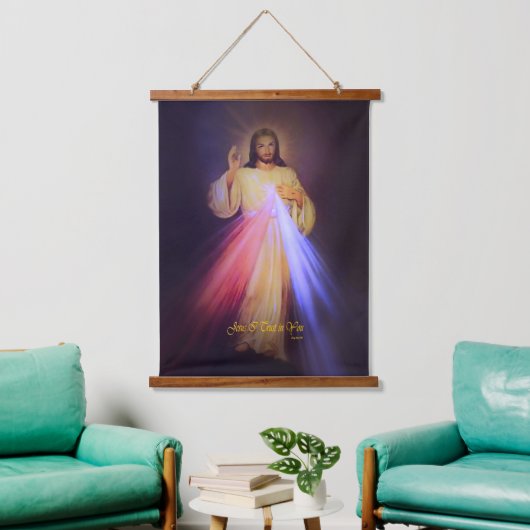 Divine Mercy Hangend Wandkleed (Woonkamer)