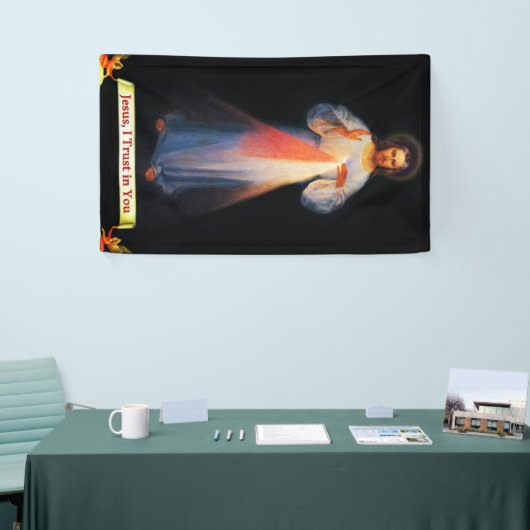 Divine Mercy Jesus Banner 3'x5' (Beurs)