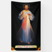 Divine Mercy Jesus Banner 3'x5' (Verticaal)