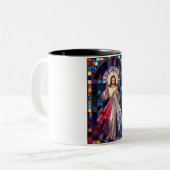 Divine Mercy Jesus Coffee Mug Tweekleurige Koffiemok (Voorkant links)