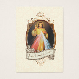 Divine Mercy Jesus Elegant katholieke bruiloft Visitekaartje
