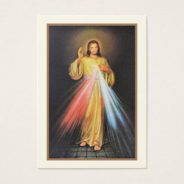 Divine Mercy Jesus Elegant katholieke bruiloft Visitekaartje