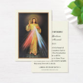 Divine Mercy Jesus Elegant katholieke bruiloft Visitekaartje (Bureau)