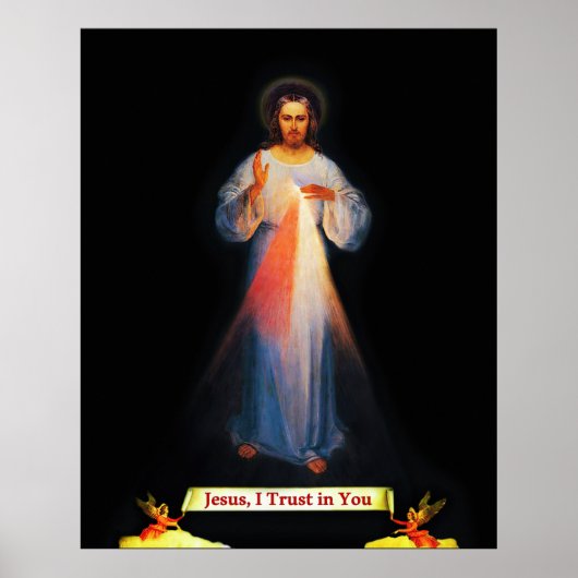 Divine Mercy Jesus Faustina 02 Print Poster 2020 (Voorkant)