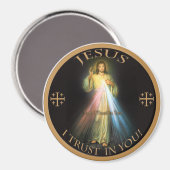 DIVINE MERCY, JESUS IK VERTROUW IN JE. MAGNEET (Voorkant / Achterkant)
