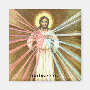Divine Mercy-Jesus ik vertrouw in You-Fridge Magne Magneet