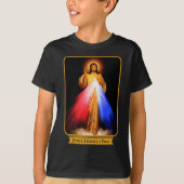 Divine Mercy Jesus, ik vertrouw op jou katholiek T-shirt (Voorkant)