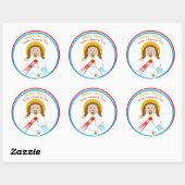 Divine Mercy Jesus, ik vertrouw op jou Ronde Sticker (Vel)