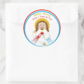 Divine Mercy Jesus, ik vertrouw op jou Ronde Sticker (Tas)