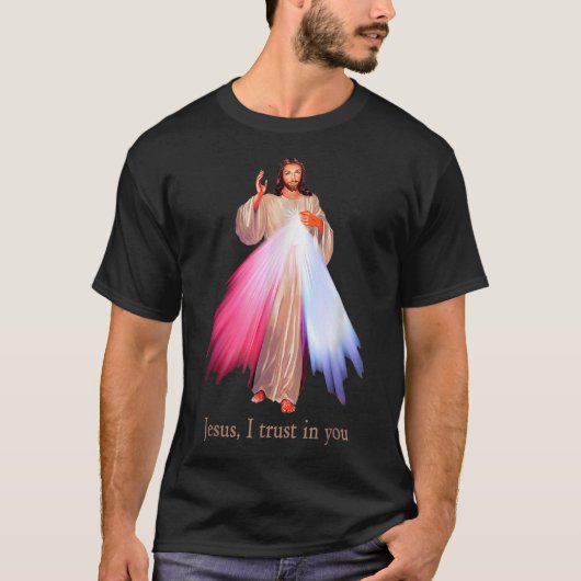 Divine Mercy Jesus, ik vertrouw op jou T-shirt (Voorkant)