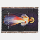 Divine Mercy Jesus Throw Blanket Deken (Voorkant)